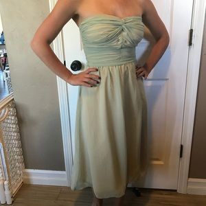 Ark& Co. strapless seafoam chiffon gown